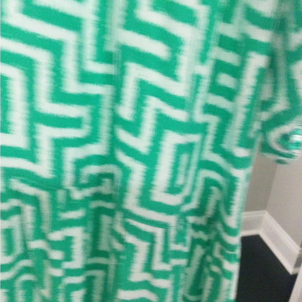 Ruby Rd. Green and White Patterned Top